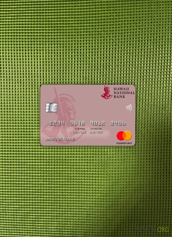 Hawaï, Hawaï National Bank mastercard photolook recto